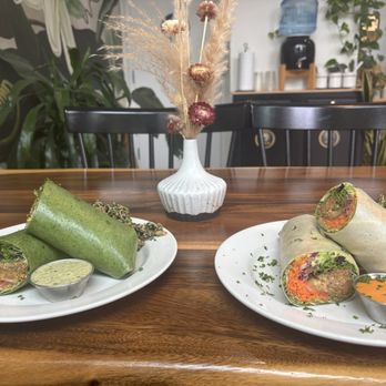 Peace Pies - Majestic Mediterranean Wrap and Buffalo Falafel Wrap - Vegan Near Me - Encinitas, California Peace Pies - Majestic Mediterranean Wrap and Buffalo Falafel Wrap - Vegan Near Me - Encinitas, California