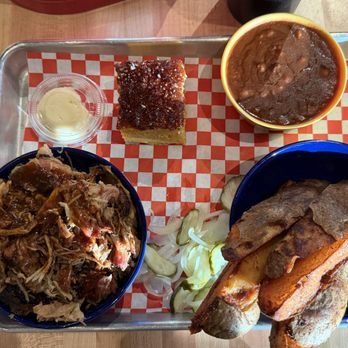 Boo And Henrys - Pulled pork, baked beans, home fries, corn bread - Barbeque Near Me - Scottsdale, Arizona