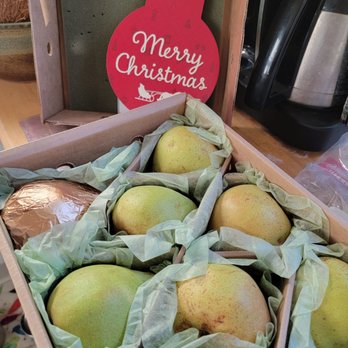 Harry & David - Behold the beautiful Royal Riviera pear. These beauties are super sweet delicious! - Gift Shops Near Me - Medford, Oregon