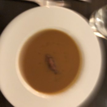 Luma - Sweet potato soup - apologizes for the really blurry picture - Canadian (New) Near Me - Toronto, Ontario