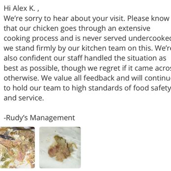 Rudy's - Original comment from Rudy's prior to their updated one - Mexican Near Me - Monrovia, California Rudy's - Original comment from Rudy's prior to their updated one - Mexican Near Me - Monrovia, California