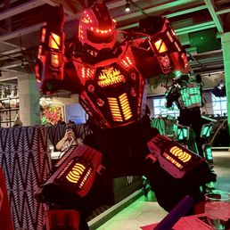 Dancing light robot show.
