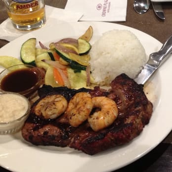 Crowne Plaza Anchorage-Midtown - One of my favorites, the Ribeye topped with grilled shrimp. - Venues & Event Spaces Near Me - Anchorage, Alaska