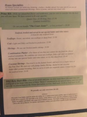 Menu photo 8 Pine Tree Supper Club New London, WI Menu photo 8 Pine Tree Supper Club New London, WI