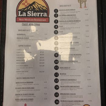 La Sierra - Menu - New Mexican Cuisine Near Me - Albuquerque, New Mexico La Sierra - Menu - New Mexican Cuisine Near Me - Albuquerque, New Mexico