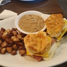 Breakfast sandwich platter. Sub bacon for ham