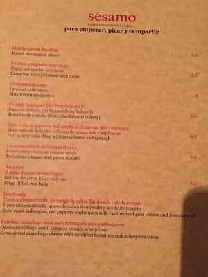 Menu photo 6 Sésamo Barcelona, B Menu photo 6 Sésamo Barcelona, B