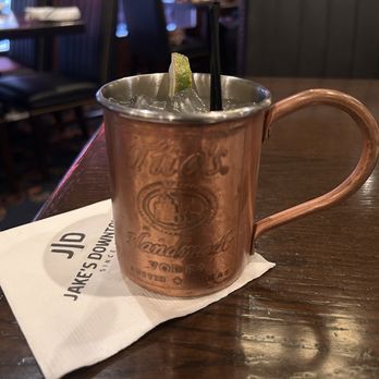Jake’s Downtown - a copper mug with a lime wedge in it - Steakhouses Near Me - Billings, Montana Jake’s Downtown - a copper mug with a lime wedge in it - Steakhouses Near Me - Billings, Montana