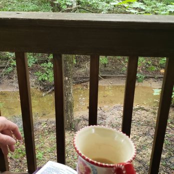 Broken Bow Vacation Cabins - Relaxing time on the porch. - Vacation Rentals Near Me - Broken Bow, Oklahoma