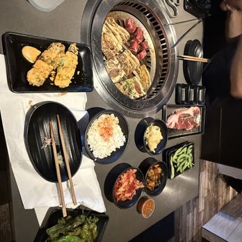 Hwaro - Table set up, sides came instantly! - Korean Near Me - Las Vegas, Nevada