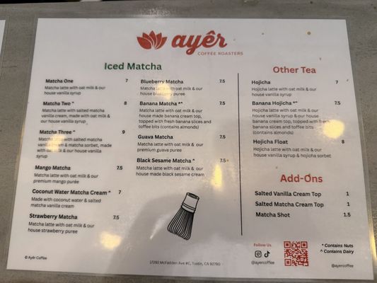Menu photo 7 Ayer Coffee Tustin, CA Menu photo 7 Ayer Coffee Tustin, CA