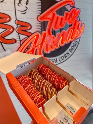 Two Hands Corn Dogs KATY by null