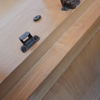 BMS Moving & Storage - Armoire clasp that was ripped out - Movers Near Me - El Cajon, California BMS Moving & Storage - Armoire clasp that was ripped out - Movers Near Me - El Cajon, California