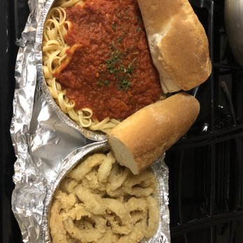 The Original Venice Restaurant - Calamari with linguini and red sauce. Very good and portions HUGE - Italian Near Me - Bronx, New York The Original Venice Restaurant - Calamari with linguini and red sauce. Very good and portions HUGE - Italian Near Me - Bronx, New York