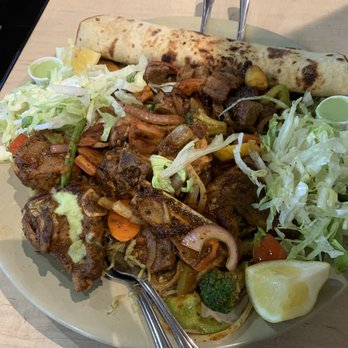 Jubba - sports plate with goat and beef - African Near Me - San Jose, California Jubba - sports plate with goat and beef - African Near Me - San Jose, California