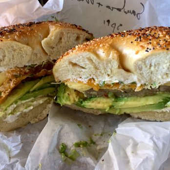 The Posh Bagel - Sausage egg avocado sprouts and cheese bagel (the sausage was gamey if you're into that kinda thing) - Sandwiches Near Me - San Francisco, California