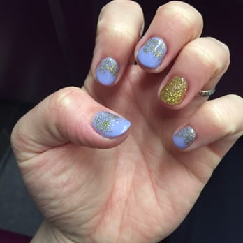 Ruby's Nail Salon & Spa - Gel: OPI You're Such a Buda-Pest& some gold sparkly. Megan did this in 30 min, plus fixing my hands/nail beds which were a mess - Nail Salons Near Me - Boston, Massachusetts
