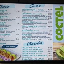Mariscos El Capitan Food Truck - Menu