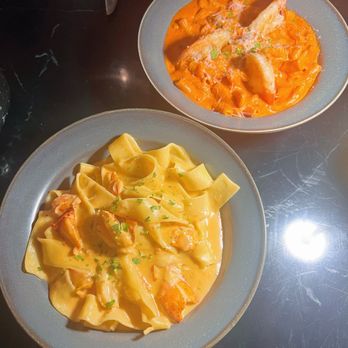 Salt & Vine - Lobster Pappardelle Penne alla Vodka - V with Shrimp - Wine Bars Near Me - Olney, Maryland Salt & Vine - Lobster Pappardelle Penne alla Vodka - V with Shrimp - Wine Bars Near Me - Olney, Maryland