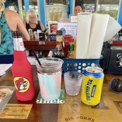 The Dek Bar - Our drinks outside