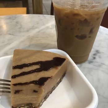 Revolucion - Chocolate peanut butter pie and iced latte - Coffee & Tea Near Me - Austin, Texas