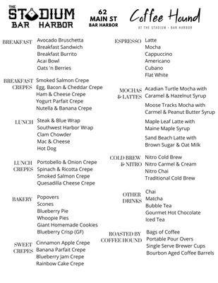 Menu photo 1 Coffee Hound Bar Harbor, ME Menu photo 1 Coffee Hound Bar Harbor, ME