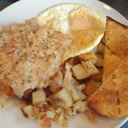 Downtown Diner - Husband ordered the country fried steak. A little salty, but delicious. The sausage gravy is homemade and out of this world!