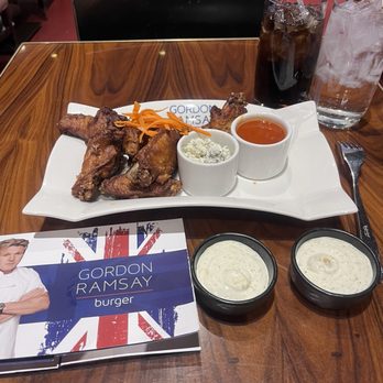 Gordon Ramsay Burger Las Vegas - The chicken wings was made to perfection and was great with the sauces I had on the side. Dessert was Delicious too. - Burgers Near Me - Las Vegas, Nevada Gordon Ramsay Burger Las Vegas - The chicken wings was made to perfection and was great with the sauces I had on the side. Dessert was Delicious too. - Burgers Near Me - Las Vegas, Nevada