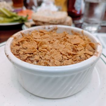 Brent's Delis - Noodle kugel Sweet casserole of thin egg noodles, sour cream, cottage cheese, cinnamon and spices and topped with cinnamon crust. - Delis Near Me - Northridge, California Brent's Delis - Noodle kugel Sweet casserole of thin egg noodles, sour cream, cottage cheese, cinnamon and spices and topped with cinnamon crust. - Delis Near Me - Northridge, California