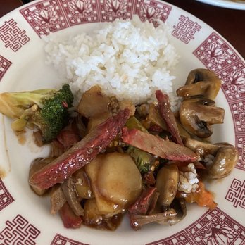 China Wok - Sichuan pork. You get a much larger plate, but we already separated onto individual plates for the photo. - Chinese Near Me - Eureka, Missouri