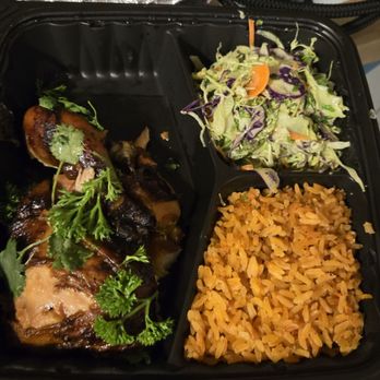 LA Granja Rotisserie - Two piece leg and thigh. Rice and cilantro slaw. - Chicken Shop Near Me - View Park, California