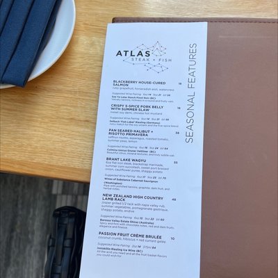 Menu photo 2 Atlas Steak + Fish Langley, BC