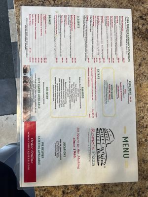 Menu photo 2 Rome's Pizza San Antonio, TX Menu photo 2 Rome's Pizza San Antonio, TX