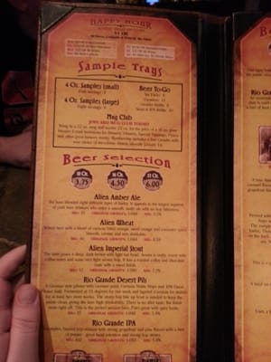 Menu photo 8 Alien Brew Pub Albuquerque, NM