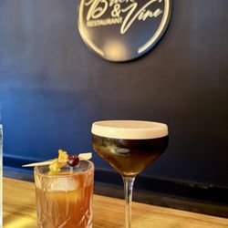 Brick & Vine Restaurant - Old fashioned and espresso martini