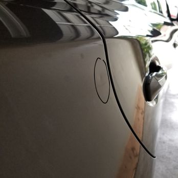 T Bell Dent Restoration - I'll post the after pic didn't get a chance to take one but see how tiny the dent is? He worked his magic on it ! - Mobile Dent Repair Near Me - Los Angeles, California