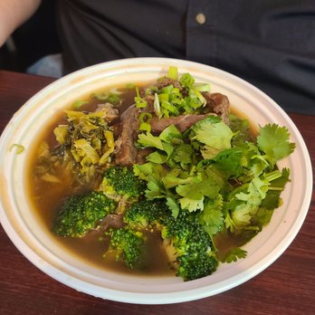 Taiwan Bowl - Beef Noodle soup, bf said the broth was peppery and rich so he was a big fan - Noodles Near Me - San Marcos, Texas