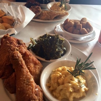 Cornbread Restaurant & Bar - Fried chicken, collard greens, mac n cheese, fried okra, catfish, salmon croquette and rib tips! Mini cornbread! - Soul Food Near Me - Southfield, Michigan
