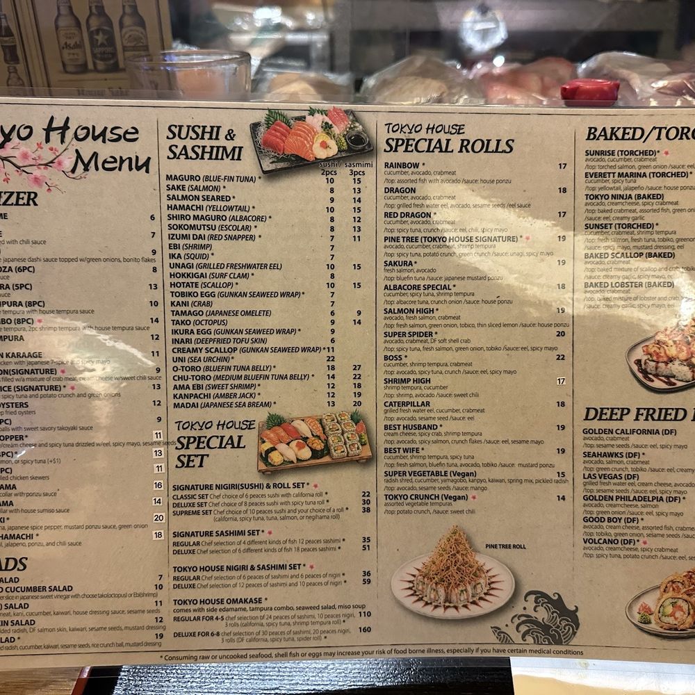 Tokyo House Restaurant - Menu - Sushi Bars Near Me - Everett, Washington