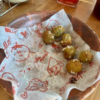 Bambino - fried olives - Pizza Near Me - Austin, Texas Bambino - fried olives - Pizza Near Me - Austin, Texas