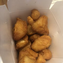 Honey garlic chicken, sauce on side.. chicken alone not too bad Honey garlic chicken, sauce on side.. chicken alone not too bad