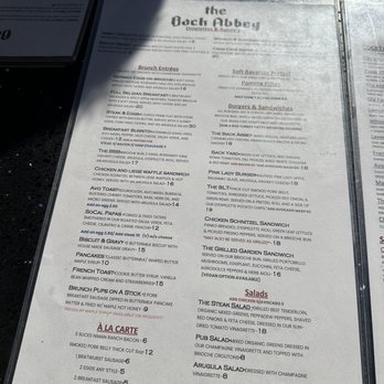 The Back Abbey - Upland - Brunch menu - Burgers Near Me - Upland, California The Back Abbey - Upland - Brunch menu - Burgers Near Me - Upland, California
