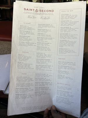 Menu photo 8 Saint & Second Long Beach, CA