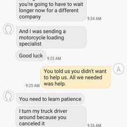 After cancelling service, the dispatcher continued to harass me.