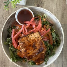 Hot Honey Salmon Salad