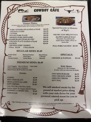 Menu photo 1 Cowboy Cafe Cookeville, TN Menu photo 1 Cowboy Cafe Cookeville, TN