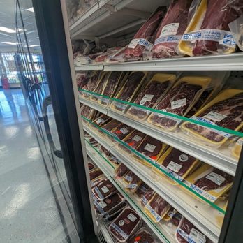 Mega Glatt Mart - meat on shelves - International Grocery Near Me - Reseda, California