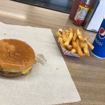 Johnson's Drive In Restaurant - Cheeseburger fries and drink - Burgers Near Me - Siler City, North Carolina