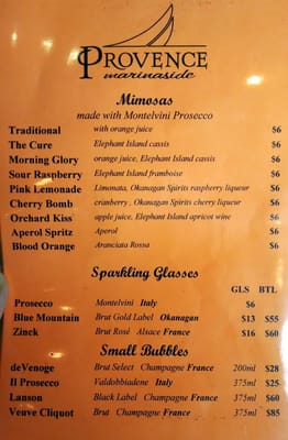 Menu photo 7 Provence Marinaside Vancouver, BC Menu photo 7 Provence Marinaside Vancouver, BC