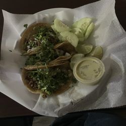 Aqui Te Espero Bar & Grill - 3 steak tacos a real yum!